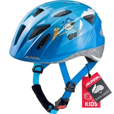 Abbildung von ALPINA XIMO Leichter, Sicherer &amp; Bruchfester Fahrradhelm Mit Optionalen LED Licht Für Kinder, pirate gloss, 47 51 cm