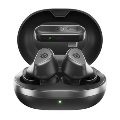 Abbildung von SteelSeries Arctis GameBuds für Xbox Wireless In Ear Gaming Kopfhörer 2,4GHz + BT 5.3 ANC/Transparenzmodus Wasserbeständig IP55 40H Batterie Drahtloses Laden Xbox, PS5, PC, Switch 2, Mobil