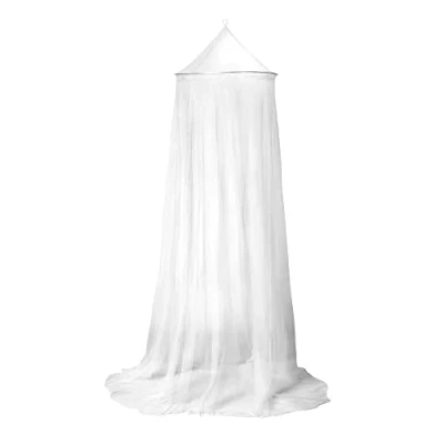 Abbildung von Moskitonetze für Babybetten, Einzelbetten, Doppelbetten (Rund Einzelbett, weiß)