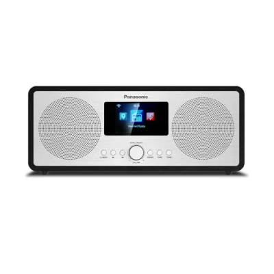Abbildung von Panasonic RF D40EGK K Internet &amp; DAB+/FM Radio mit Bluetooth, 6 Watt, 7,5 cm Lautsprecher, 2,4 Zoll TFT Farb LCD, Wecker Einschlaftimer, Fernbedienung, USB, WLAN, Schwarz
