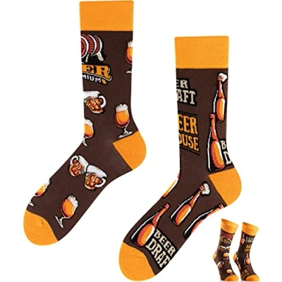 Abbildung von TODO Colours Lustige Socken mit Motiv Mehrfarbige, Bunte, Verrückte für Herren und Damen (39 42, Bierhaus Socken)