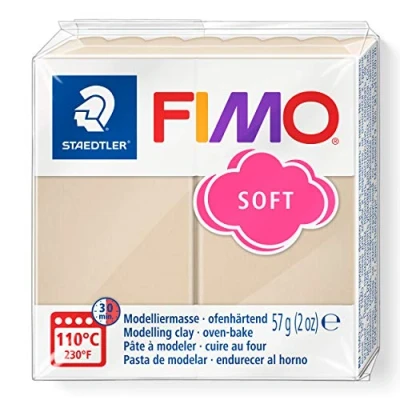 Abbildung von STAEDTLER 8020 70 Fimo Soft Normalblock, Modelliermasse, 57 g, sahara, 1 Packung
