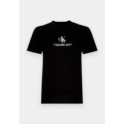 Abbildung von Calvin Klein Jeans Shadow Graphic Regular TEE Tshirt print, Damen, Größe: XL, Black