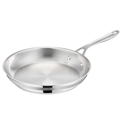 Abbildung von Jamie Oliver by Tefal Cook Smart Bratpfanne 24cm, unbeschichteter Edelstahl, induktionsgeeignet, Thermo Fusion Boden, recycelbar, genieteter Griff, E3110455