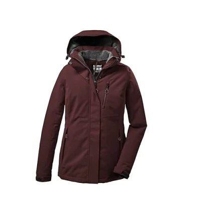 Abbildung von killtec Damen Funktionsjacke/Outdoorjacke mit abzippbarer Kapuze KOW 140 WMN JCKT, dunkelweinrot, 52, 37411 000