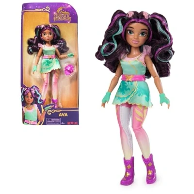 Abbildung von Unicorn Academy Ankleidepuppe Ava die Originalpuppe zur beliebten Netflix Serie, 24 cm groß und mit 7 Accessoires für fantasievolles Rollenspiel, Kinder ab 4 Jahren