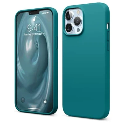 Abbildung von elago Liquid Silicone Kompatibel mit iPhone 13 Pro Max Hülle (17.0 cm), Silikon Rundumschutz Handyhülle 3 Lagige Struktur Schutzhülle, Kratzfest, Weich