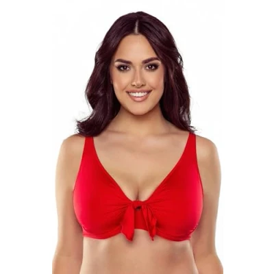 Abbildung von VIVISENCE Bikini Oberteil Damen Bademode BH Starker Halt 3202, Rot,80F