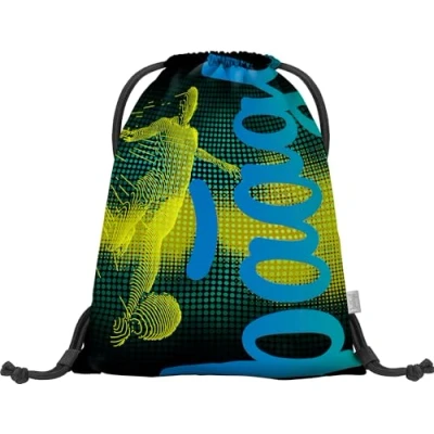 Abbildung von Baagl Turnbeutel für Jungen Sportbeutel Kinder, Teenager Schule und Sport Schuhbeutel, Sportsack mit Reflektiven Elementen (Football Player)