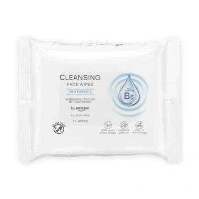 Abbildung von by Amazon Gesichtsreinigungstücher mit Pathenol, Make up Entferner, parfümiert, 25 Tücher