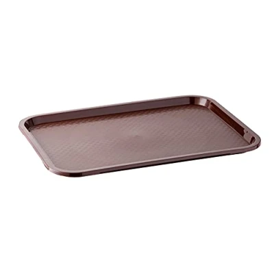 Abbildung von APS Fast Food Tablett, bruchsicheres und spülmaschinenfestes Serviertablett, Made in Germany, 41 x 30,5 cm, Höhe 2 braun