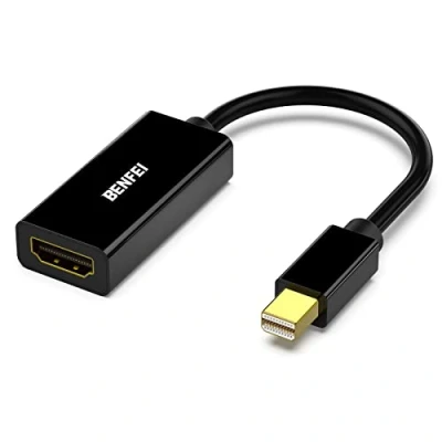 Abbildung von BENFEI Mini DisplayPort (Thunderbolt 2) auf HDMI Adapter 4K, Unidirektional Computer zu Monitor kompatibel mit MacBook Pro Air Mac Microsoft Surface 3/4 usw
