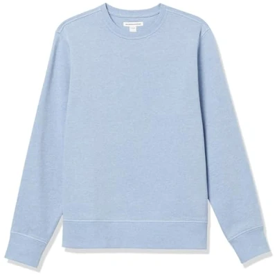 Abbildung von Amazon Essentials Herren Fleece Sweatshirt mit Rundhalsausschnitt (erhältlich in Big &amp; Tall), Hellblau Heidekraut, M
