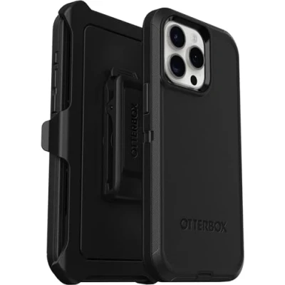 Abbildung von OtterBox Defender Hülle für iPhone 15 Pro Max, stoßfest, sturzsicher, Ultra robust, schützende Hülle, 5X getestet nach Militärstandard, Schwarz