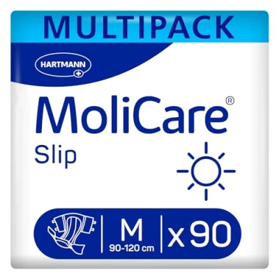 Abbildung von MoliCare Slip Day: Inkontinenzslip für Frauen und Männer bei schwerer Urin Stuhlinkontinenz, Gr. M (80 120), 3x30 Stück