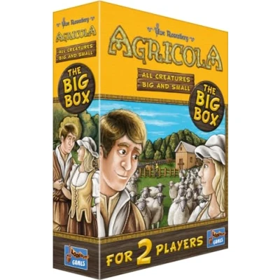 Abbildung von Lookout, Agricola Die Bauern und das liebe Vieh Big Box, Grundspiel + Erweiterung, Familienspiel, Brettspiel, 2 Spieler, Ab 10+ Jahren, 30 Minuten, Deutsch