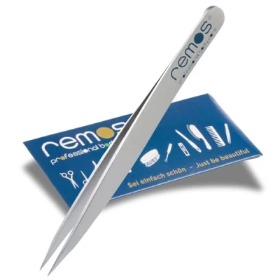 Abbildung von REMOS Splitterpinzette Edelstahl [INOX] rostfrei 9.5 cm feine Spitze satin