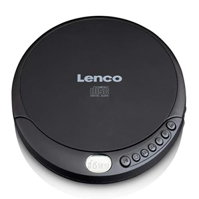 Abbildung von Lenco CD 010 Tragbarer Player Walkman Diskman Mit Kopfhörern und Micro USB Ladekabel Schwarz