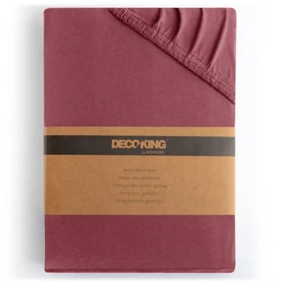 Abbildung von DecoKing Spannbettlaken 140x200 160x200 cm 100% gekämmte Baumwolle Altrosa Spannbetttücher Jersey Boxspringbett Amber 140 x 200 160