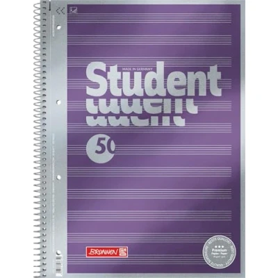 Abbildung von Brunnen 1067144 Notizblock / Collegeblock Student Premium Notenlineatur (Veredeltes DeckBlatt mit Metallic Effekt, A4, 90 g/m², 50 Blatt)