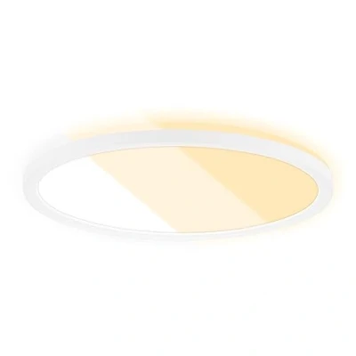 Abbildung von BRILONER LED Deckenlampe für Wohnzimmer, Deckenleuchte flach, Lampe, Wohnzimmerlampe, Panel, Lichtfarbe einstellbar, Backlight, Weiß, 29,3 cm