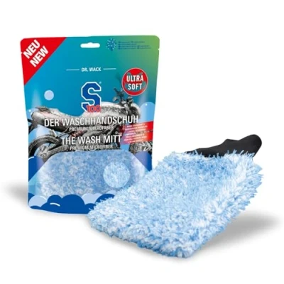 Abbildung von DR. WACK S100 Waschhandschuh Motorrad Premium Mikrofaser Ultra Soft &amp; extrem saugstark beidseitig Hochflor für kratzfreie Reinigung langlebig umweltfreundlich Hochwertige Motorradpflege