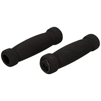 Abbildung von Prophete Fahrradgriffe, Soft Griffe mit Lenkerstopfen, Lenkergriff, Länge 130 mm, Farbe schwarz