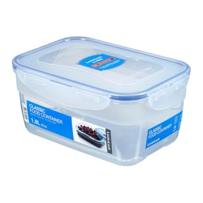 Abbildung von Lock &amp; CLASSIC Frischhaltedose 1,8 L 208 x 143 94 mm 100 % luft und wasserdichte Vorratsdose Spülmaschinen , Mikrowellengeeignet BPA Frei 4 fach Sicherheits Verschluss