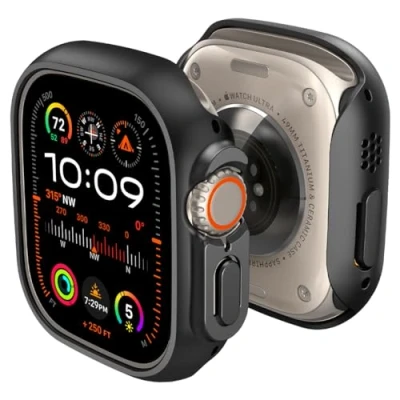 Abbildung von Spigen Thin Fit Hülle Kompatibel mit Apple Watch Ultra 2 (2023) / (2022) 49mm Schwarz