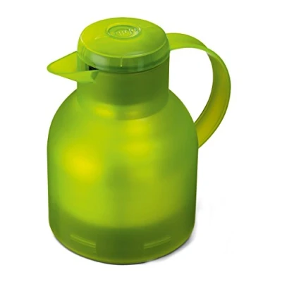 Abbildung von Emsa Samba Isolierkanne 505763 1 Liter Quick Press Verschluss 100% dicht 12h heiß, 24h kalt Transluzent Grün