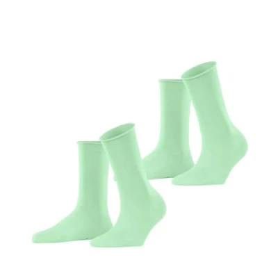 Abbildung von ESPRIT Damen Socken Basic Pure Multipack W So Baumwolle einfarbig 2 Paar, Grün After Eight 7134, 39 42