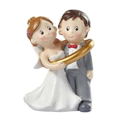Abbildung von Hochzeitspaar * Brautpaar im Ring Tortendekoration Tortenfigur Tischdekoration