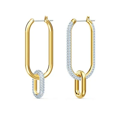 Abbildung von Swarovski Time Kreolen, Asymmetrisches Design, Weiß, Metallmix