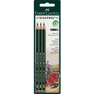 Abbildung von FABER CASTELL 110798 3 Bleistifte 9000, Härtegrad: HB, Schaftfarbe: grün