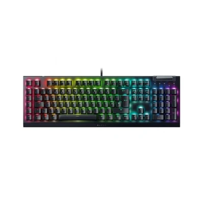 Abbildung von Razer BlackWidow V4 X (Green Switch) Mechanische Gaming Tastatur Snap Tap (Mechanische Green Switches, 6 Makro Tasten, Doubleshot ABS Tastenkappen, RGB Chroma) QWERTZ DE Layout Schwarz