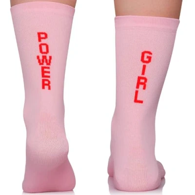 Abbildung von TODO Lustige Rennrad Socken Damen und Herren. Motiv Fahrradsocken, Rosa Radsocken Lustig (Girl Power 35 38)