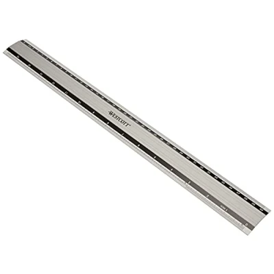 Abbildung von Westcott E 10192 00 Aluminium Lineal besonders rutschfest, 40 cm, 16 Zoll