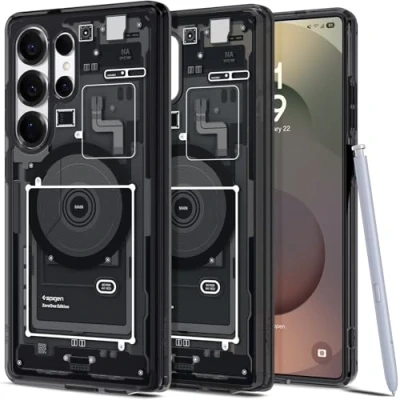 Abbildung von Spigen Ultra Hybrid MagFit Hülle für Samsung Galaxy S25 Ultra, Kompatibel mit MagSafe ZeroOne Black