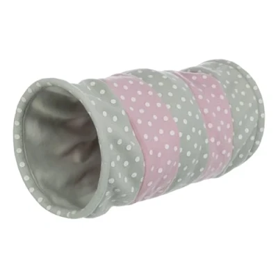 Abbildung von Trixie 4291 Spieltunnel, Fleece, ø 25 x 50 cm, grau/rosa