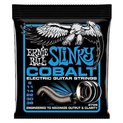 Abbildung von Ernie Ball Extra Slinky Cobalt E Gitarrensaiten, Stärke 838