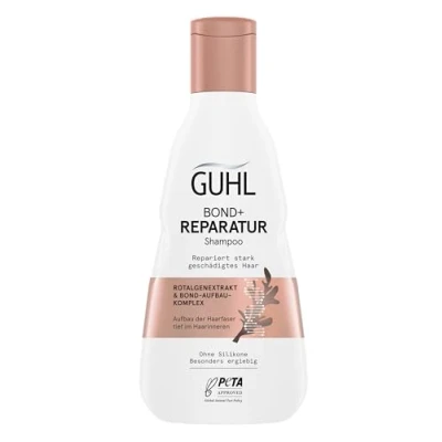 Abbildung von Guhl BOND+ Reparatur Shampoo Inhalt: 250 ml Repariert stark geschädigtes Haar Aufbau der Haarfaser tief im Haarinneren Ohne Silikone Besonders ergiebig