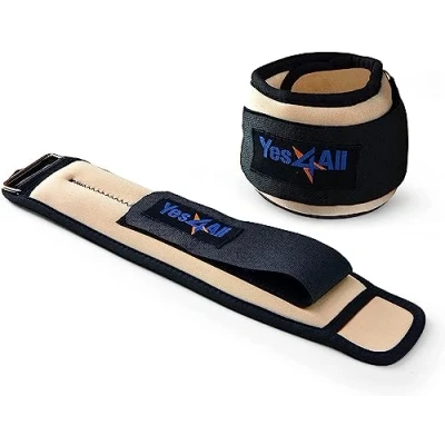 Abbildung von Yes4All 9VRG Neopren Gewichtsmanschetten, 0,9 KG Paar = 2 * 0,5 KG, Beige