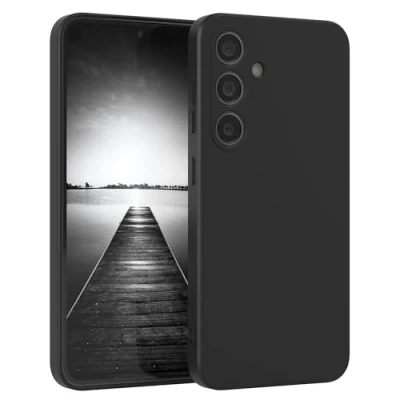 Abbildung von EAZY Case Silikonhülle für Samsung Galaxy S24 Hülle Silikon Schwarz stoßfeste Handyhülle Schutzhülle mit Kameraschutz Dünn Premium Schutz Cover TPU Phone Bumper in Matt