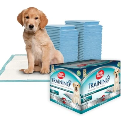 Abbildung von Simple Solution Absorbierende Premium Hunde und Welpentrainingspads Packung mit 100 Stück