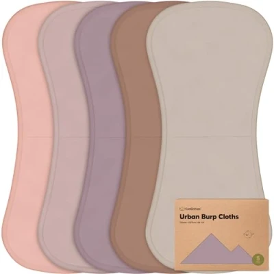 Abbildung von KeaBabies Bio Spucktücher Baby für Junge und Mädchen 5er Pack Ultra saugfähiges Mulltücher Unisex Moltontücher Mullwindeln Spucktuch (Mauve)