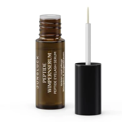 Abbildung von JUNGLÜCK Peptide Wimpernserum Ohne Hormone Vegan Für lange und dichte Wimpern schöne Augenbrauen Wachstum Lash Serum Augenbrauenserum mit 5 fach Wirkkomplex aus Peptiden