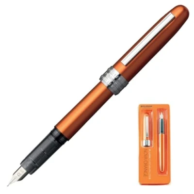 Abbildung von PLATINUM Plaisir PGB 1000#25 Füllfederhalter/Federstärken: F fein/Farbe: Nova Orange/Handgefertigt/Kunststoffverpackung/Füllhalter