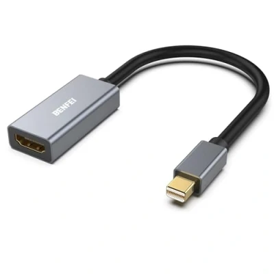 Abbildung von BENFEI Mini DisplayPort (Thunderbolt 2) auf HDMI Adapter 4K, Unidirektional Computer zu Monitor kompatibel mit MacBook Air/Pro Microsoft Surface Pro/Dock Projektor