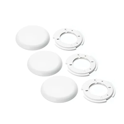 Abbildung von ORION LIGHTSTYLE Extra Flache Abdeckung 3 Stück Verteilerdose PVC weiß Baldachin Deckendose Abschluss, rund, 100mm