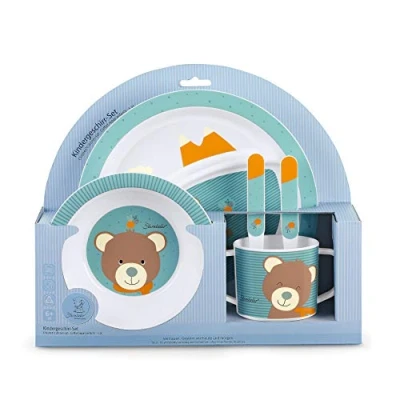 Abbildung von Sterntaler Geschirr Set Ben, Teller, Schale, Tasse, Löffel, Gabel, Alter: Für Babys ab 6 Monaten